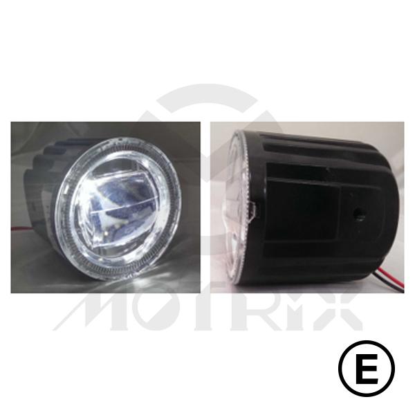 70mm side mount with adjustment bracket, black. LED 12V 14W, high beam, with E-mark