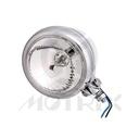 4 1/2’’ headlight. ECE & DOT approved. ECE: High beam / DOT: Auxiliary lamp. Bulb: H3 12V 55W , chrome bottom mount