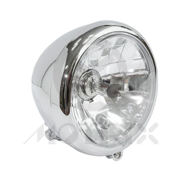 Headlight 5 1/2'' bottom mount, H4 12V 60/55W (H+L) bulb, DOT approved
