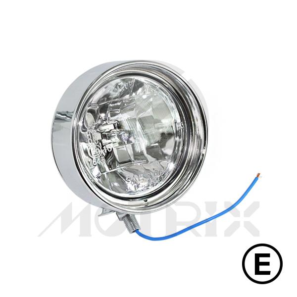 Headlight 4'' bottom mount with visor H3 12V 55W, with E-mark
