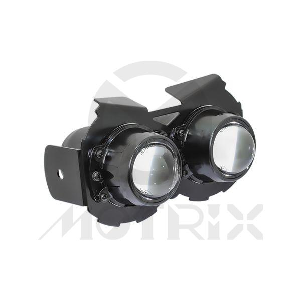 Headlights, high beam H1 12V 55W + low beam H1 12V 55W, with bracket