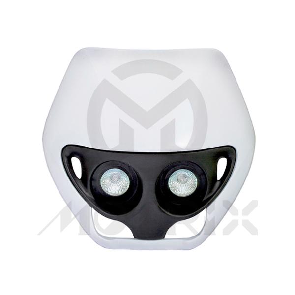 Universal off road double headlight, white/black