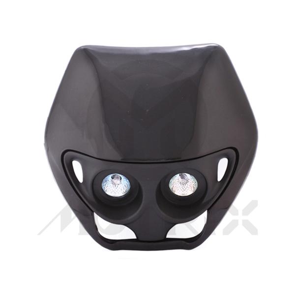 Universal off road double headlight, all black