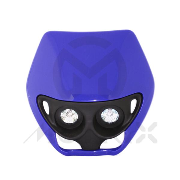 Universal off road double headlight, blue look/black base