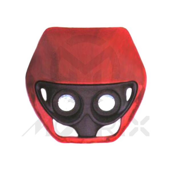 Universal off road double headlight, red look/black base
