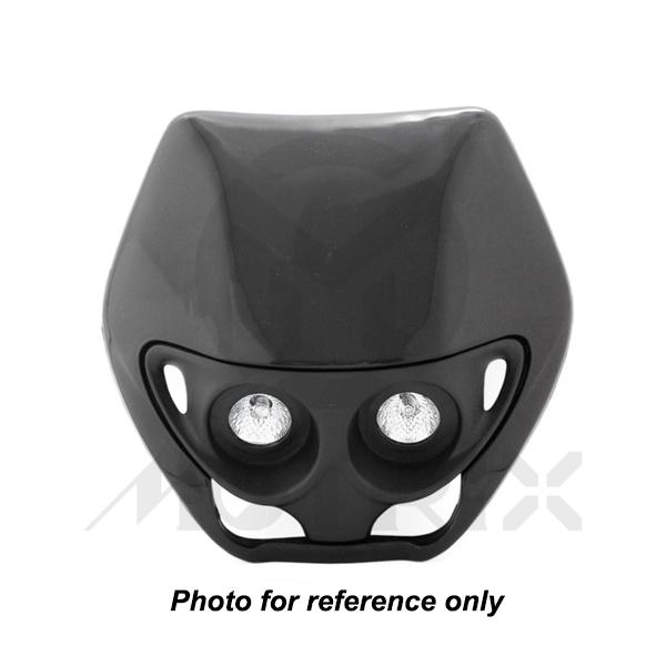 Universal off road double headlight, carbon look/black base