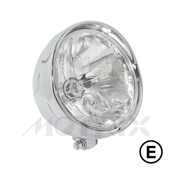 Headlight 7 1/2'' bottom mount with visor, with E-mark