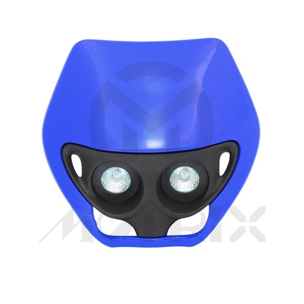 Universal off road double headlight, black/blue
