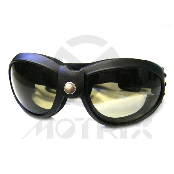 Touring goggles(ABS), black frame with smoke lens