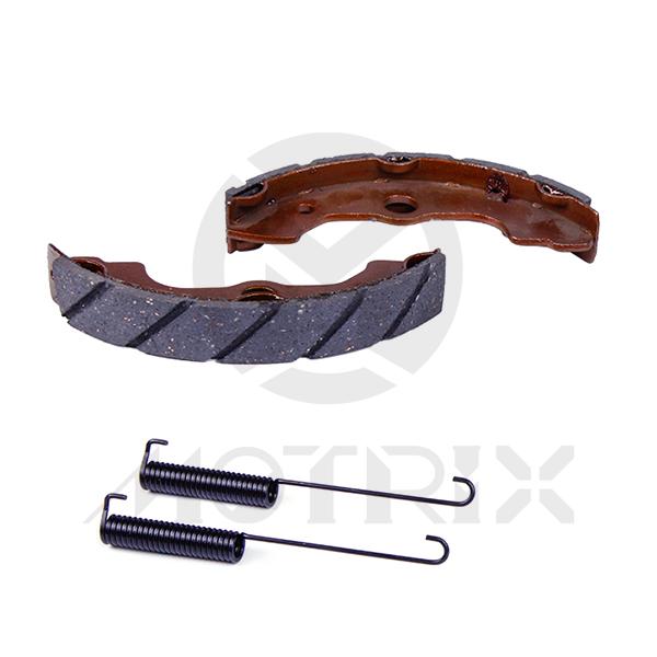 Brake shoes with spring, regular material. With water grooving. Size:160x20mm. For HONDA TRX300
