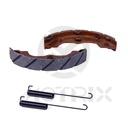 Brake shoes with spring, regular material. With water grooving. Size:160x20mm. For HONDA TRX300