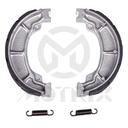 Brake shoes with spring, regular material. With water grooving. For HONDA TRX 90 X9/XB/XC 09-21