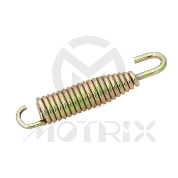 Exhaust spring, 57mm with turn and tip, color: gold