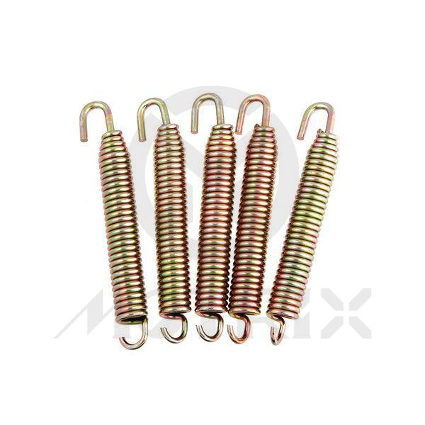 Exhaust spring, 75mm with turn and tip, color: gold
