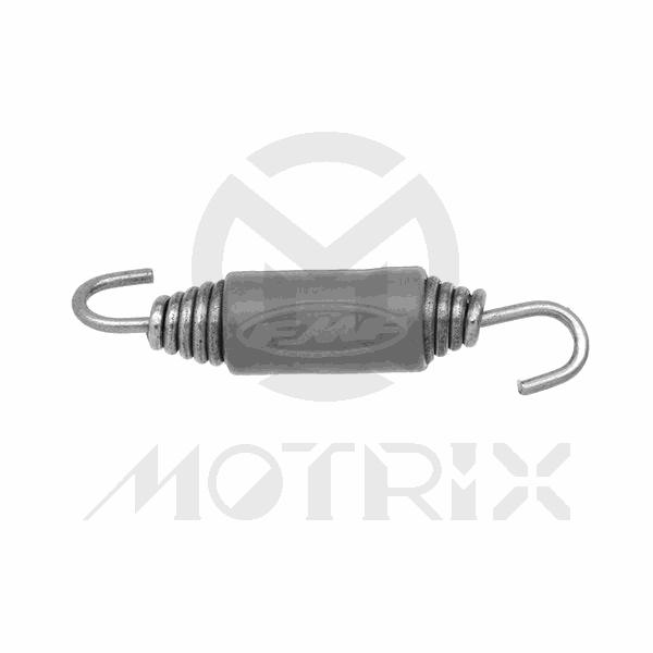SUS304 Extension spring with rubber tube, Ø1.8xID:66L, conical swivel ends. Spring rate: 50LBS/INCH. Initial tension: 5LBS
