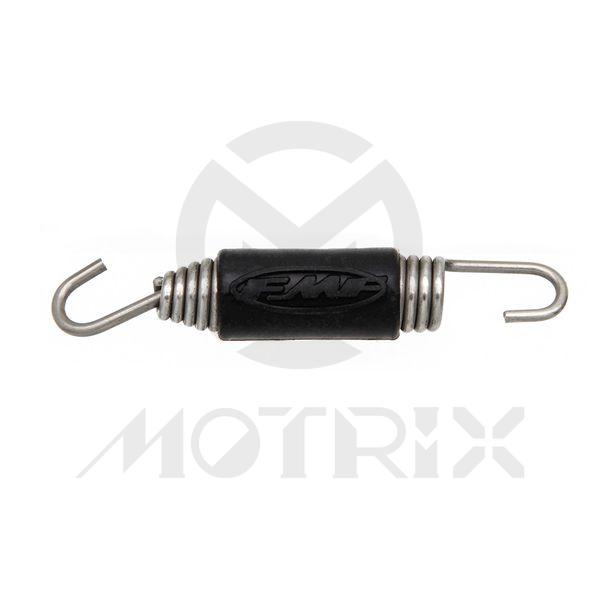 SUS304 Extension spring with rubber tube, Ø1.7xID:70L, conical single swivel. Spring rate: 50LBS/INCH. Initial tension: 5LBS