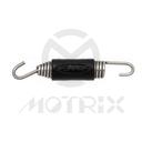 SUS304 Extension spring with rubber tube, Ø1.7xID:70L, conical single swivel. Spring rate: 50LBS/INCH. Initial tension: 5LBS