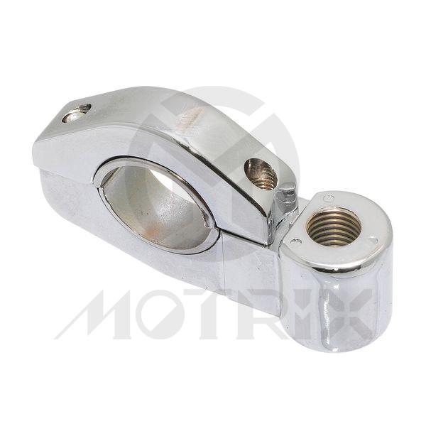 Aluminum CNC mirror bracket 10mm thread. Handlebar mount bracket fits 22.2mm / 25.4mm