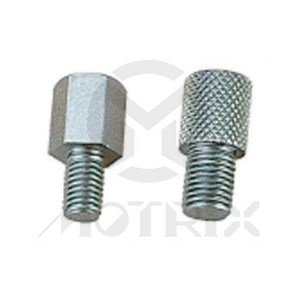 Mirror adaptor bolts. Inner: 8mm right thread / Outer: 10mm right thread