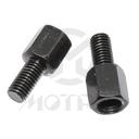 Mirror adaptor bolts. Inner: 10mm right thread / Outer: 8mm right thread