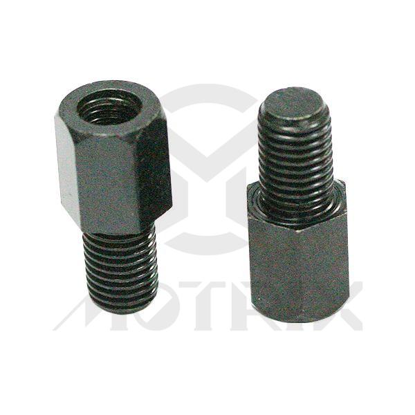 Mirror adaptor bolts. Inner: 8mm right thread / Outer: 10mm left thread