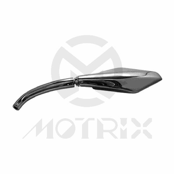 (Pair) Mirror for universal kite style 10mm thread. Adjustable 120mm wide head, black