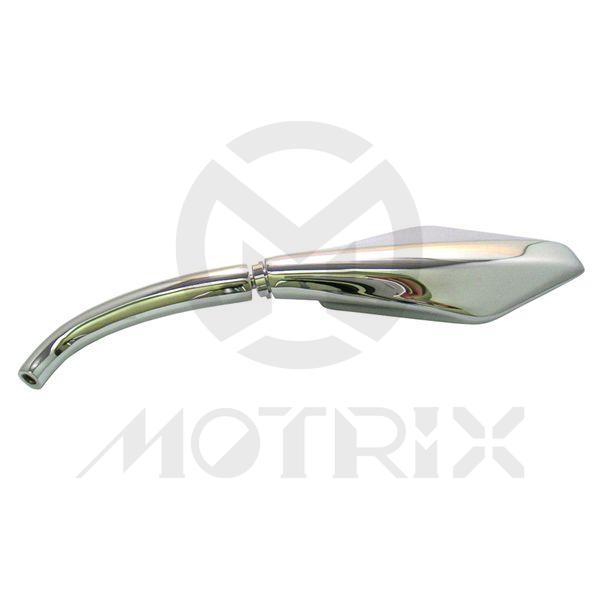 (Pair) Mirror for universal kite style 10mm thread. Adjustable 120mm wide head, chrome