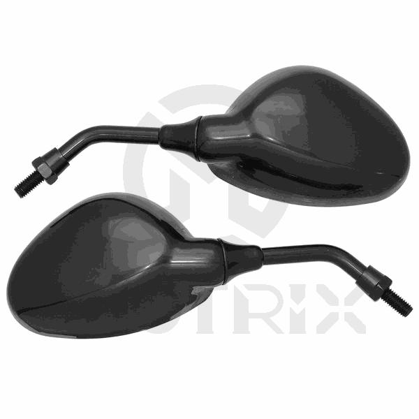 (Pair) Mirror for universal, 8mm thread, black