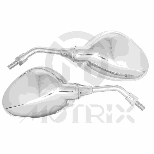 (Pair) Mirror for universal, 8mm thread, chrome