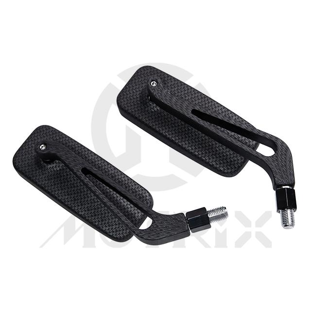 (Pair) Mirror for universal, aluminum carbon look with 10mm thread