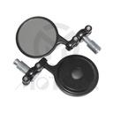 (Pair) Bar end mirror for universal. Black base / Black point