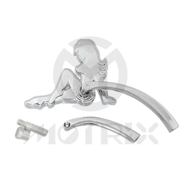 Mirror for universal, alloy girl style with 3” + 4” stem