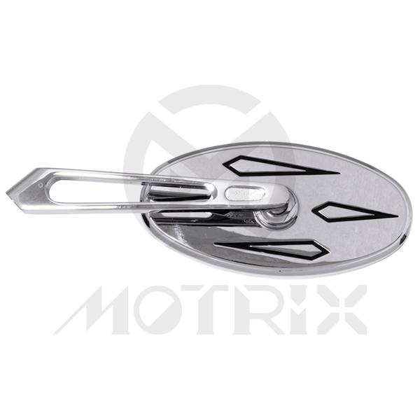 Mirror for universal, alloy air hawk oval & diamond style. With 10mm thread