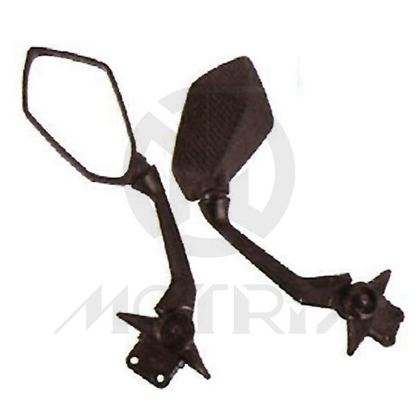 (Pair) Mirror for universal, carbon look