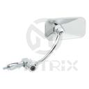 (Pair) Mirror for universal, chrome. Mounting bar end mirrors with true vision mirrors bar end