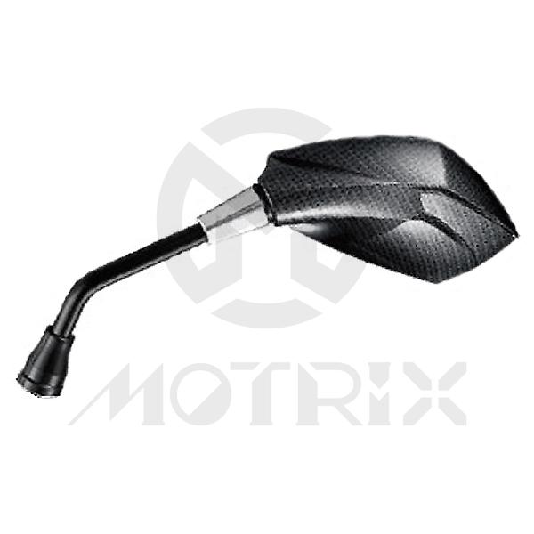 Mirror for universal. Housing : Plastic / Carbon look ; Cap Lock : Aluminum CNC / Silver ; Stay : Steel / Black