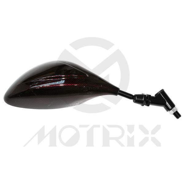 (Pair) Mirror for universal, black/red fashion style with 10mm thread