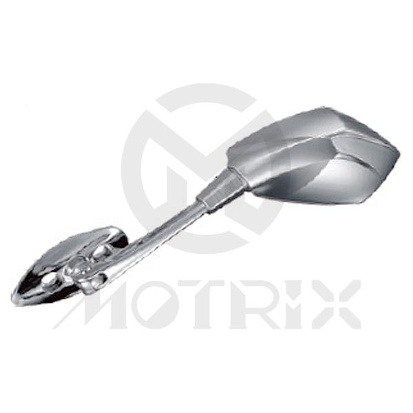 Mirror for universal. Housing : Plastic / Silver ; Stay : Aluminum / Silver ; Cap Lock : Aluminum / Silver