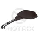 Mirror for universal. Housing : Plastic / Black ; Stay : Aluminum / Black
