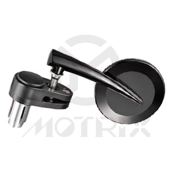 End bar mirror for universal. Housing : Aluminum / Black