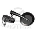 End bar mirror for universal. Housing : Aluminum / Black
