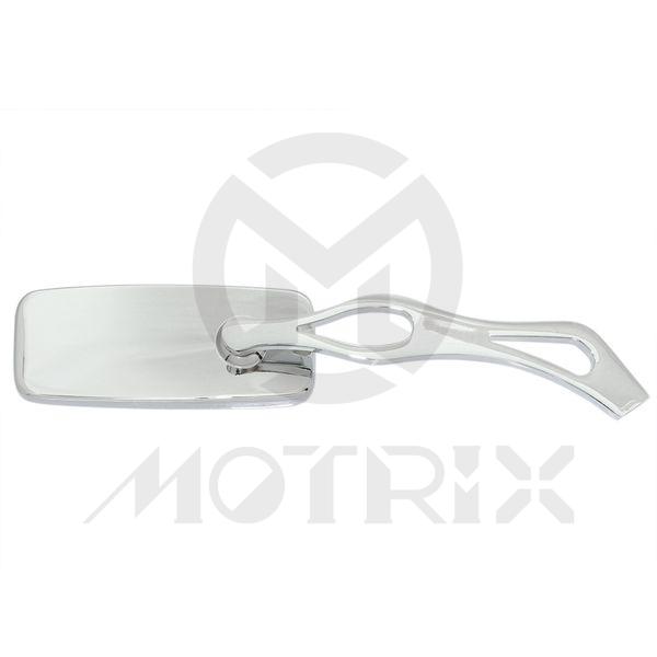 (Pair) Mirror for universal, alloy rectangle, chrome