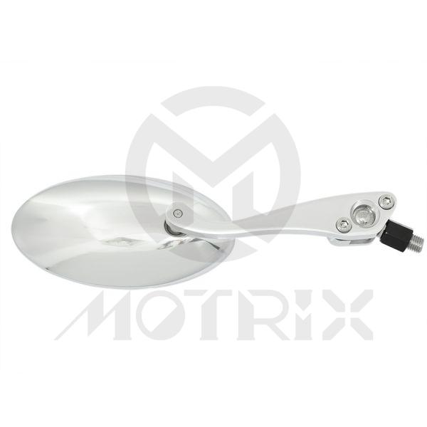 (Pair) Mirror for universal, alloy ellipse, chrome