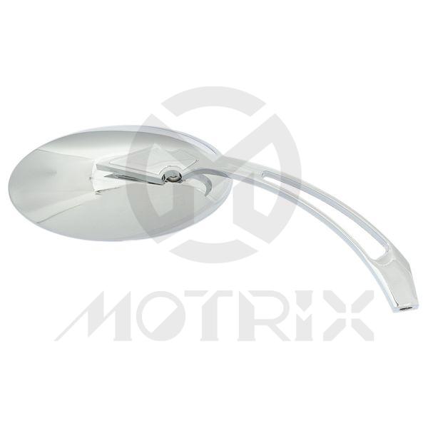 (Pair) Mirror for universal, alloy ellipse, chrome