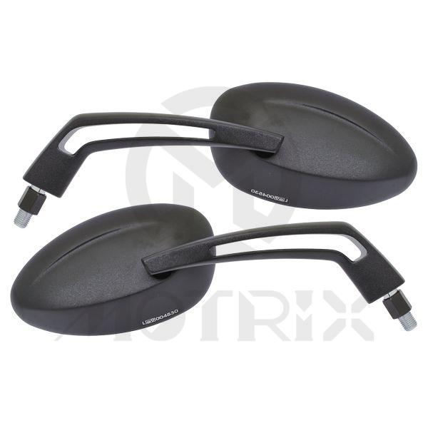 (Pair) Mirror for universal, alloy, black