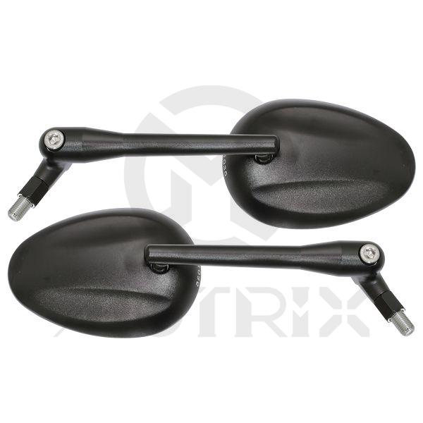(Pair) Mirror for universal, alloy, black