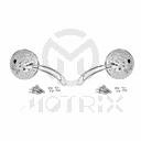 (Pair) Mirror for universal. Die-cast mirrors, mounting hardware included