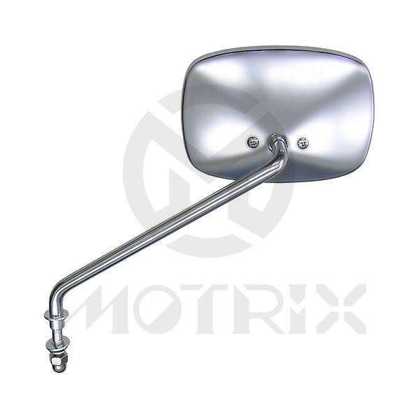 (1 PC) Harley Davidson style mirror. Flat glass,  10mm thread short