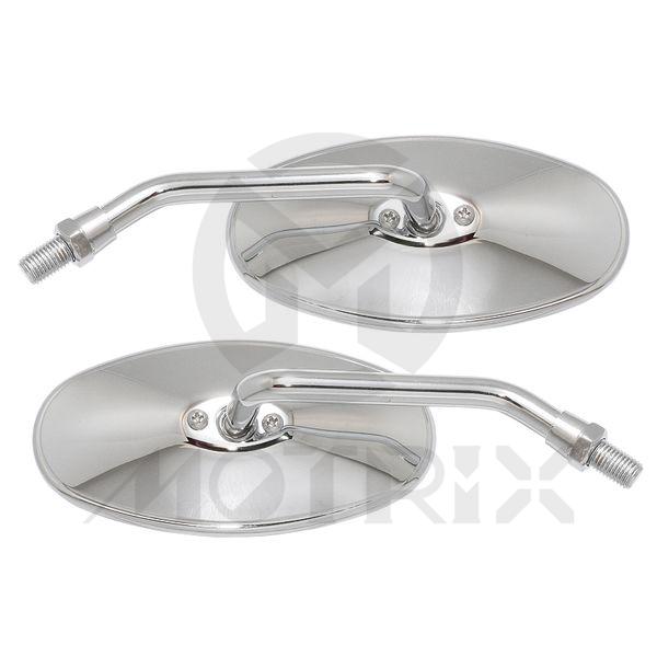 (Pair) Mirror for universal, 10mm thread , chrome