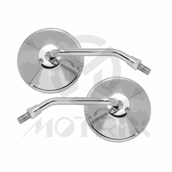 (Pair) Mirror for universal, 10mm thread , chrome